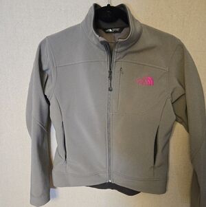 The North Face Women's Gray Ski Jacket with Pink Accent
